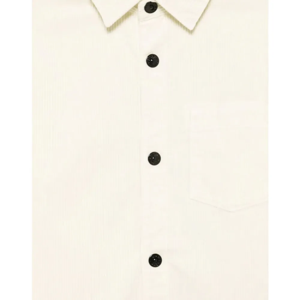 es Baumwollhemd mit geripptem Samt>Stone Island