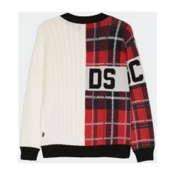 Weihnachtspullover mit Rundhalsausschnitt, langen Ärmeln und gesticktem Logo>GCDS Clearance