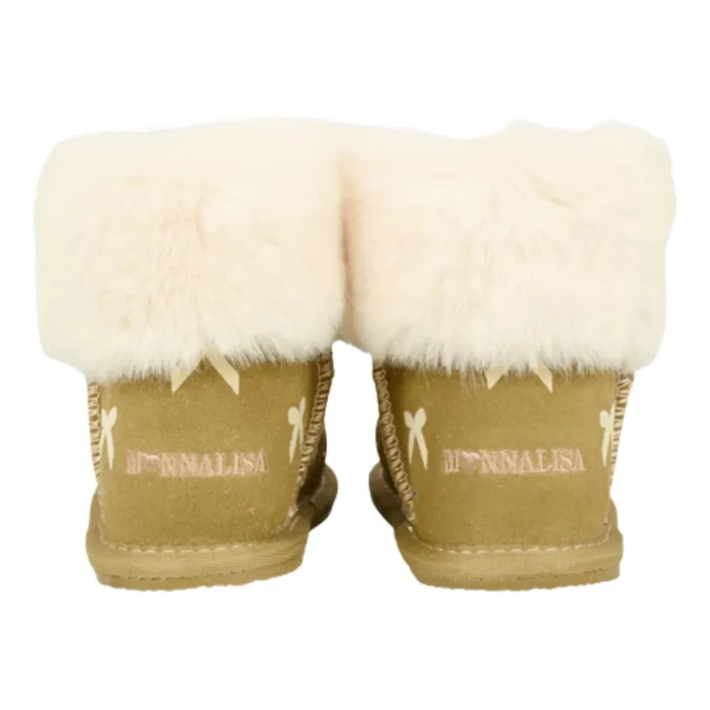 Wildleder-Schleifenstiefel>Monnalisa Outlet