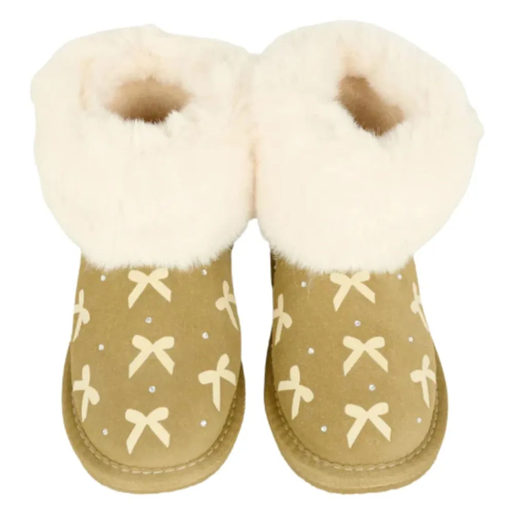 Wildleder-Schleifenstiefel>Monnalisa Outlet