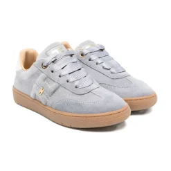 Wildleder-Sneakers mit goldenem Logo>Elisabetta Franchi Sale