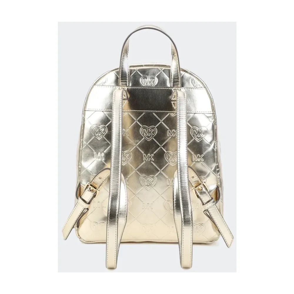 Yellow Gold/Gray Metallischer Kunstleder-Rucksack für Mädchen>Michael Kors Online