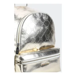 Yellow Gold/Gray Metallischer Kunstleder-Rucksack für Mädchen><noscript><img width=