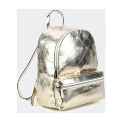 Yellow Gold/Gray Metallischer Kunstleder-Rucksack für Mädchen><noscript><img width=