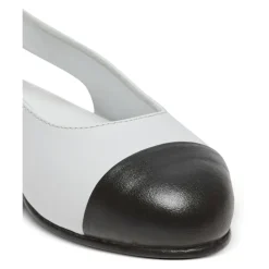 Zweifarbige Ballerinas aus Leder><noscript><img width=